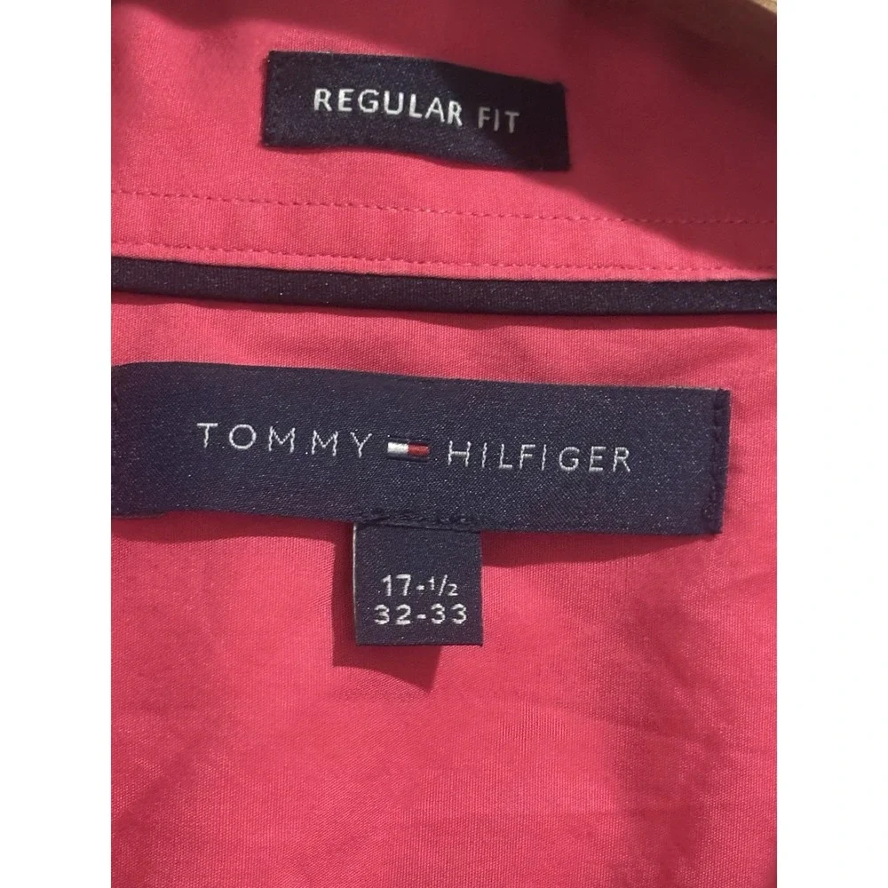 Tommy Hilfiger‎ Blouse Women's Button Up Long Sleeve Hot Pink 17.5 32-33 - Picture 2 of 9